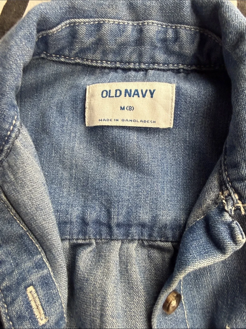 Old Navy Light Blue Denim Shirt Dress